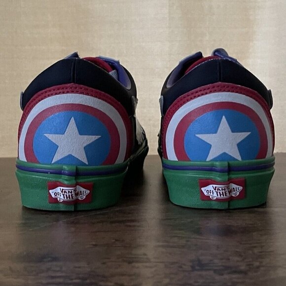 Vans x Marvel Old Skool Avengers Shoe Womens Sz 11 Leather Sneaker - Picture 6 of 10